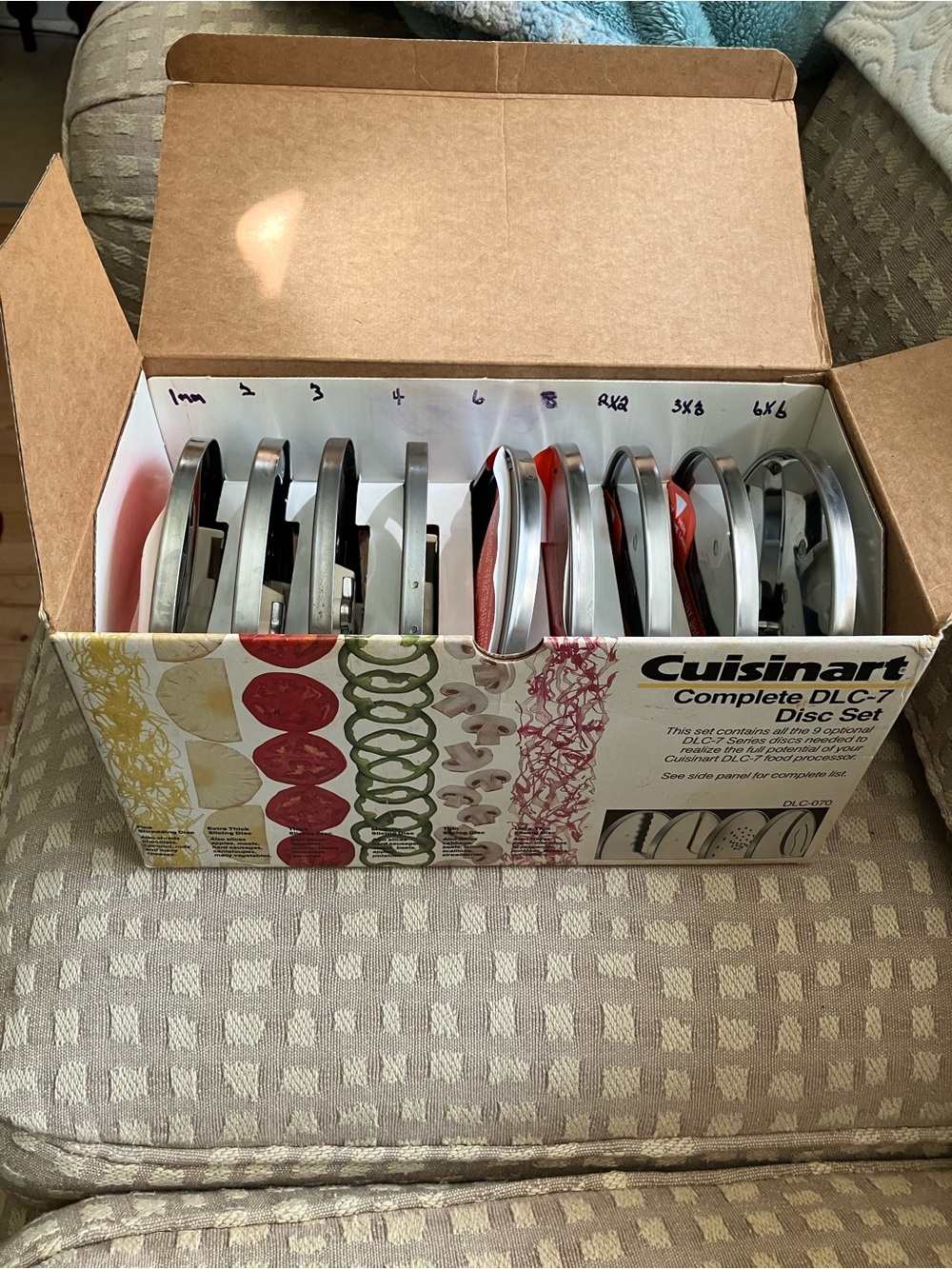 Cuisinart Stainless Steel 9 Disc Blade Set DLC-7 Several never used!